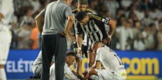Santos atualiza situação de Neymar após lesão durante jogo contra Atlético-MG