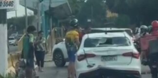 Acidente deixa três feridos em Manaus; vítima foi arremessada em vidro de carro