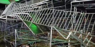 Desabamento de arquibancada em show no interior de SP deixa 60 feridos Desabamento de arquibancada d24am 1024x613