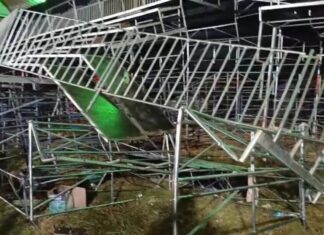 Desabamento de arquibancada em show no interior de SP deixa 60 feridos Desabamento de arquibancada d24am 1024x613