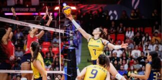 Brasil vence e pega França nas quartas do Mundial de vôlei feminino Brasil vence d24am 1024x613