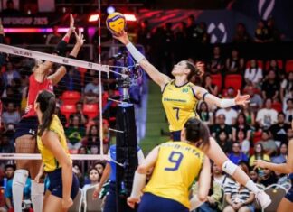 Brasil vence e pega França nas quartas do Mundial de vôlei feminino Brasil vence d24am 1024x613