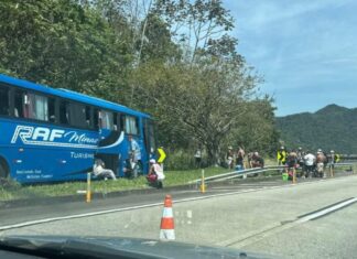 Torcedores do Flamengo sofrem acidente antes de clássico contra o Vasco Acidente d24am 1 1024x640
