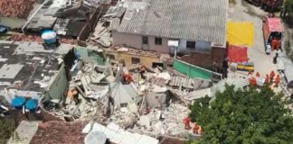 Desabamento em Olinda deixa dois mortos e feridos