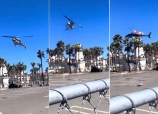 Helicóptero entra em parafuso, cai perto de grupo de pessoas e deixa cinco feridos Helicoptero d24am 1024x648