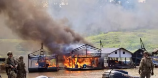 Defensoria do AM pede criação de CPI no Senado para investigar operações contra garimpo no Rio Madeira Operacao boiuna da pf destroi dragas utilizadas no garimpo ilegal no sul do amazonas foto divulgacao pf