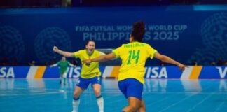 Brasil goleia Irã na estreia da Copa do Mundo de futsal feminino