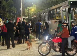 Acidente deixa nove feridos em colisão entre micro-ônibus e ônibus