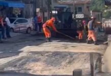 Moradores denunciam má qualidade de asfalto em Manaus: “A chuva leva tudo”