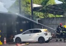 Incêndio atinge restaurante no Parque 10, em Manaus