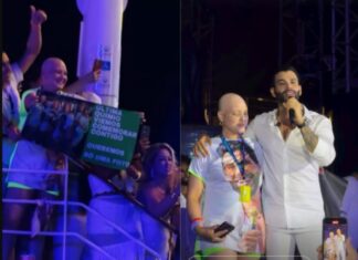 Gusttavo Lima homenageia fã que venceu o câncer em show no navio