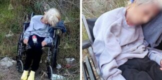 Idosa é resgatada após ser abandonada em cadeira de rodas em rodovia