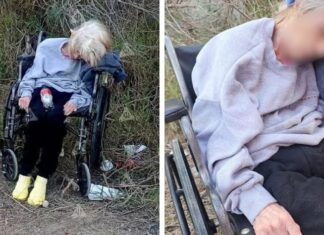 Idosa é resgatada após ser abandonada em cadeira de rodas em rodovia